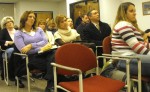 Dozens of parents, the majority those with students attending Leighton Elementary School, pack the board room for Tuesday night's school board meeting. Nearly 20 of them spoke out against a plan that would close Leighton. District officials say the proposal is but one option they are considering and a final decision won't be made for quite some time.