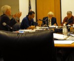 BOE white The Oswego board of education debated the proposed budget for nearly two and a half hours Thursday night. They will meet again next week.