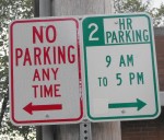 parking signs New committee to focus on downtown parking issues.