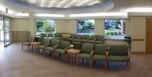 A view of the new waiting room at the Oswego Hospital Emergency Room