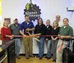 Planet_Fitness From left are: chamber member services associate Lisa Gray; Shawn Walker 4th Ward Alderman; Steve Joanis, Planet Fitness owner; Alicia Carrier, Planet Fitness director of operations; Lauren Perrone, Planet Fitness regional manager; executive director of the chamber Beth Hilton; Tom Greco, chamber board president; and Ed Schaperjahn, chamber board member.