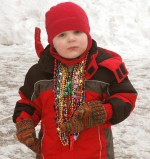 WU nathan hibbert Nathan Hibbert displays the dozens of beads he (and his mom) collected as they competed in the annual Hot Scavenger Hunt.