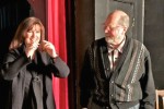 mousetrap opens friday Sherri Baker and Chris Bixler share a rare humorous moment in Agatha Christie’s “The Mousetrap.”