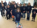 Blue_Ribbon_human Nearly 35 community members gathered at the Ringgold Pulaski Fire Department dressed in blue, to raise awareness of colorectal cancer. The group formed a human blue ribbon in recognition of March being Colorectal Cancer Awareness Month.