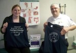 Colorectal Screenings Can Save Lives__Katie_&_Mark_2 Colorectal cancer survivor Mark McManus meets with Katie Batchelor, program assistant with OCO’s Cancer Services Program to help promote colorectal cancer awareness and the importance of early screening.