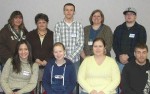 New_OCO_Emplys_March_11 Pictured are new employees of OCO. Seated from left are: Andrea Garces (Migrant Health), Jennie Dygert (Day Care), Renee Hall (Chemical Dependence), Michael Mills (Transportation). Standing from left are: Heather Smith (Developmental Disabilities), Christine Gill (Family Services), Matthew Draper (Chemical Dependence), Pam Rosencranz (Head Start), Stephen Bateman (Transportation).