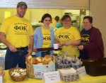 fulton stone soup too PBK_Vols Phi Theta Kappa students from Cayuga Community College, Fulton Campus, were some of the many volunteers who helped host the United Way’s “Stone Soup Too” luncheon at Holy Trinity Church. From left are: Geoff Bertollini, Mary Angela Fisher, Ashley Flynn, and Laura Kolanda. Absent from photo are Phi Theta Kappa volunteers Justin Ford and Corey Fleming.