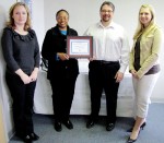 April Immunization Week 1 The Oswego County Health Department honored Oswego County Opportunities Health Centers for their continued effort in raising immunization rates in Oswego County. At the presentation were Erin Ciappa, immunization coordinator for the Oswego County Health Department; Dr. Marie Desravines, medical director for the Fulton OCO Health Center; Dr. ScottVanGorder, medical director for the Oswego OCO Health Center; and Angela Cimilluca, public health educator for the Oswego County Health Department.