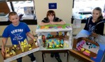 Peeps Crowd Fitzhugh Park Hallways The top three in the Peeps Project at Fitzhugh Park Elementary School are Nick Searor (second place), Gaven Kemp (third) and Skylar Trapasso (first).