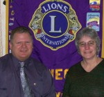 oswego lions - aurora Pictured are Oswego Lions Club president Bob Bateman and Adele DelSavio of Aurora.