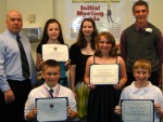 Minetto Recognizes Its Sixth Graders Minetto Elementary School recently conducted its sixth grade honors program. Involved in the event were (in front) Corey Stevens (Principal’s Citizenship Award) and Douglas Schneider (Triple C) while in back are Principal Dean Goewey, Rachel Godden (Principal’s Citizenship Award), Minetto alum and OHS salutatorian Justine Harrington, Hannah Strzelinski (Triple C) and Minetto alum and OHS senior David Caramella.