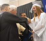 grad CB gets diploma Christina Buckingham receives her diploma.