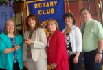 Changing Of The Guard At Oswego Sunrise Rotary Past president Carol Reed, president Michelle McGrath, president-elect Cindy Tascarello, vice president Lisa Shaw and secretary Donald Todd.
