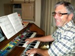 Lowrey_Organ_Donation_006 Flip Purvis demonstrates how easy it is to play the Lowery Organ.