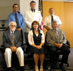 july 2011 oswego board of ed The Oswego School Board poses for a group shot Tuesday night. Standing from left are John Dunsmoor, Bill Myer and Tom DeCastro. Seated from left are Jim Tschudy, Kathy Allen an