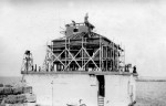 print ighthouse construction (2) Among the images on display is this one of the construction of the lighthouse.