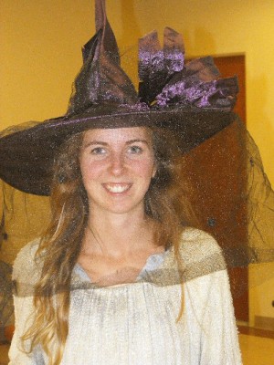 A friendly witch welcomes visitors to the Salvation Army's third annual  Halloween Spooktacular.
