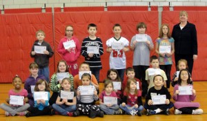 Pictured are students from Fairgrieve Elementary School recognized for Being Safe.