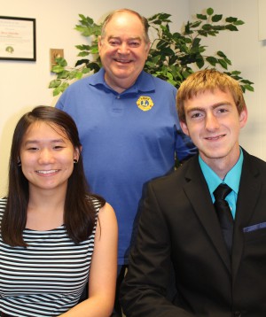 MaKenna Cealie and Jacob W. Belcher, both 2015 graduates of G. Ray Bodley High School, (GRB), were awarded the Fulton Lions Club’s 2014 H. and Mary Dowd Memorial and John Scaringi scholarships respectively. Each scholarship provides the winner with $750 per year for four years toward their college costs. Cealie is GRB’s Valedictorian and Belcher is Salutatorian. Joining them in the photo is Steve Young, a member of the Fulton Lions Club scholarship committee. Cealie will attend Colgate University this fall where she plans to be a research scientist in neuroscience. Belcher will attend Ithaca College’s physical therapy doctorate program. Absent from the photo are scholarship committee members Howard Slade, Steve Chirello, and Committee Chair, Leo Chirello. The Fulton Lions Club, also know for their Mane Event Comedy Night, Lions Loot Sweepstakes and Charby’s Duck Derby, provides financial assistance for those in need of eyeglasses, eye exams and hearing aids to residents in the Greater Fulton area. For further information on Fulton Lions: http://e-clubhouse.org/sites/fultonny/index.php or find them on Facebook under “Fulton, NY Lions Club.”