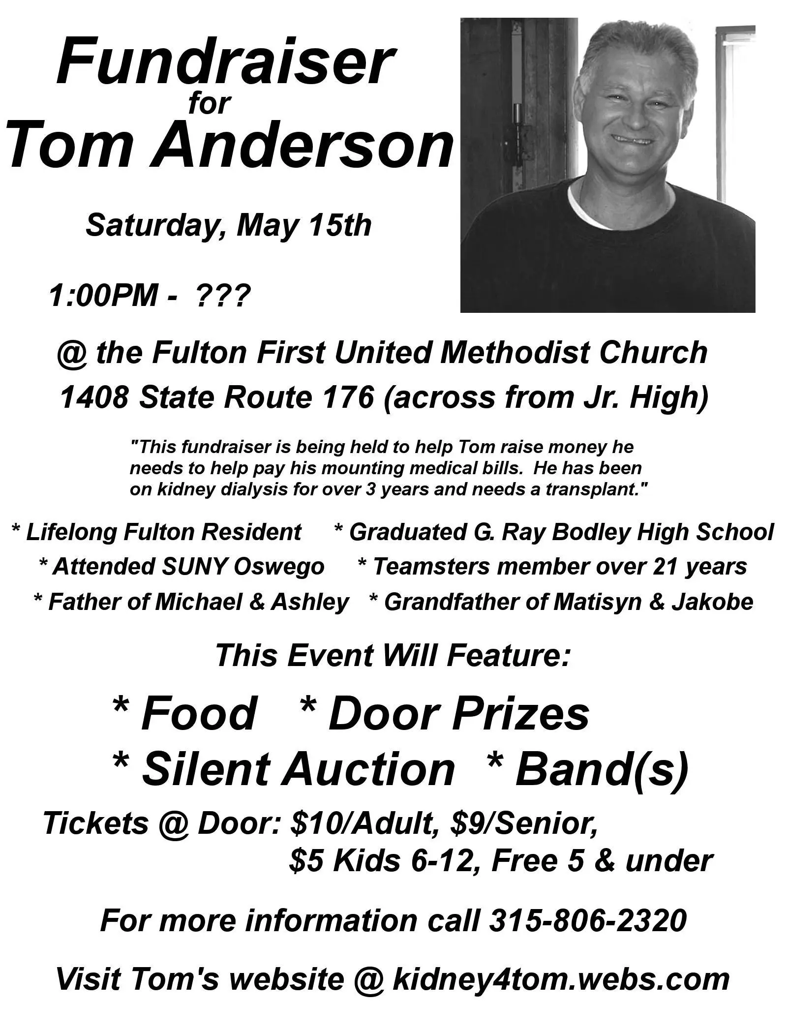 awareness-day-medical-expense-fundraiser-for-tom-anderson-oswego