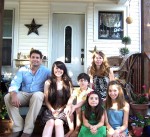 From left: Steve Lee, Skylar, Spenser, Gina Lee, Lillian in front with Samantha.