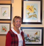 Featured artist for the month of September, Carol Lindo, at Lakeside Artisans.