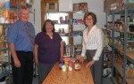 Lois Luber (right), resource development director for United Way of Greater Oswego County, meets with Rural & Migrant Ministries of Oswego County board member and Superintendent of the Pulaski School District Dr. Marshall Marshall (left) and Executive Director of Rural & Migrant Ministries of Oswego County, Penny Kimball at the RMMOC food pantry to discuss the need for food in the area.
