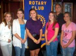 From left are: Kaylie Allen, Carlie Fredette, Kaleigh Fitzsimmons, Abby Atkins Warren Shaw (advisor) and Ariana Gilbert.