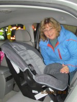 Child Passenger Technician, Doni Whitney, BOCES, keeps her car seat installation skills sharp by helping out at safety checks throughout Oswego County.
