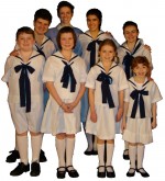 The children in the “Sound of Music” include (in front) Matthew Oldenburg (Kurt), Emily Bradshaw (Brigitta), Miranda Gilbert (Marta) and Haley Bandla (Gretl) along with Nick Williams (Friedrich), Samantha Davis (Liesl) and Rachel Leotta (Louisa) along with Maria played by Emily Hurbutt.