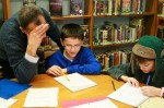 Students receive individual instruction from author Jim Farfaglia during Break into Writing presented by CNY Arts Center at Fulton Public Library. For more information on the next session, visit www.CNYArtsCenter.com
