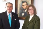 Teresa Mitchell is seen here meeting with U.S. Secretary of Transportation Ray LaHood to discuss the National Scenic Byways Program.