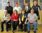 Senator Patty Ritchie poses with some of the veterans from Oswego County who were honored May 3 at a special ceremony at Fort Drum.
