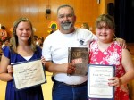 The Charles E. Riley Elementary School recently conducted its sixth grade ceremonies and McKenzie LaDue received the “Principal’s American Citizenship Award” while Grace Hibbert (right) was the recipient of the “Triple ‘C’ Award” and the yearbook was dedicated to CER custodian Ray Hibbert, Grace’s grandfather.