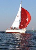 The Crusader enjoys the balmy July weather on the waters of Lake Ontario