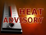 Heat advisory weather graphic
