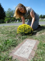 Linda Doty who had Kristen Pulver as a student at the Kingsford Park Elementary School wants the youngster to be remembered. Annually she places school bus yellow colored mums on the grave.