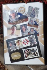 A large poster recognizes the sacrifice of the three members of the 444th who were killed by an improvised explosive device in Paktiya Province, Afghanistan on November 3.