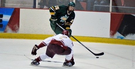 Oswego State right winger Matt Singleton.  Photo courtesy Oswego State Sports Information.